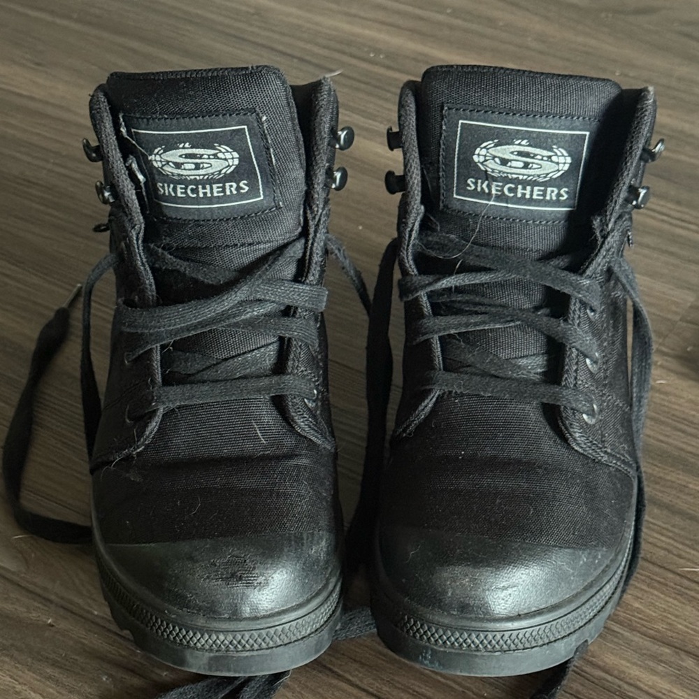 Skechers Black High-Top Sneakers Steel Toe